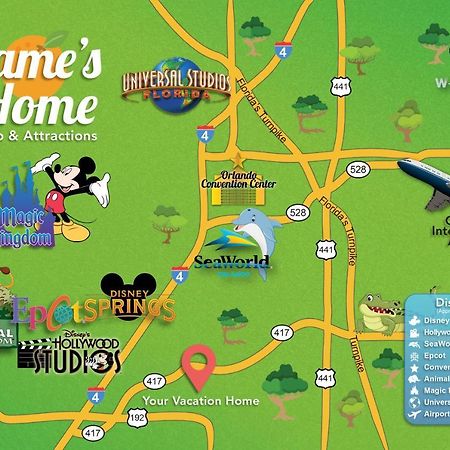 A - New 4 Bedroom Home - 5 Miles To Disney - Free Water Park - Private Pool Kissimmee Exterior foto