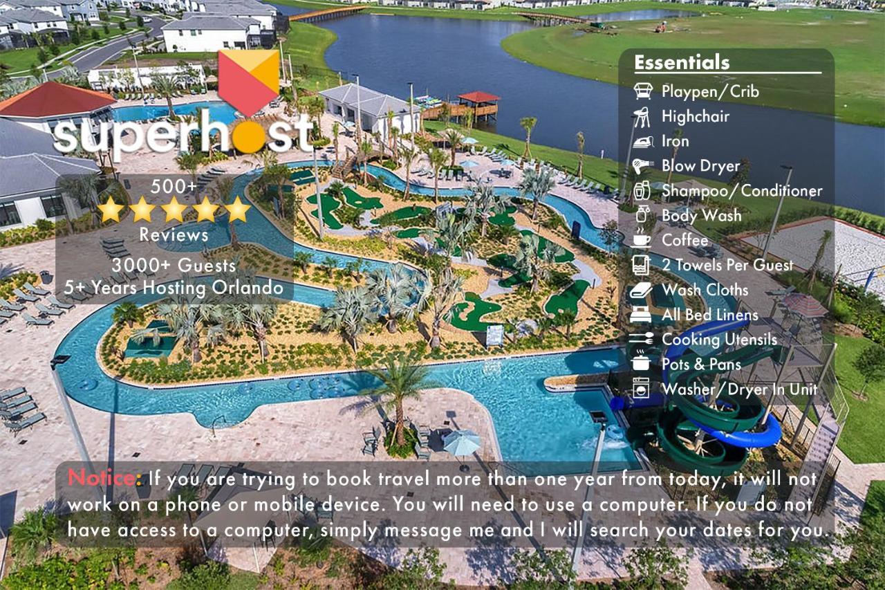 A - New 4 Bedroom Home - 5 Miles To Disney - Free Water Park - Private Pool Kissimmee Exterior foto